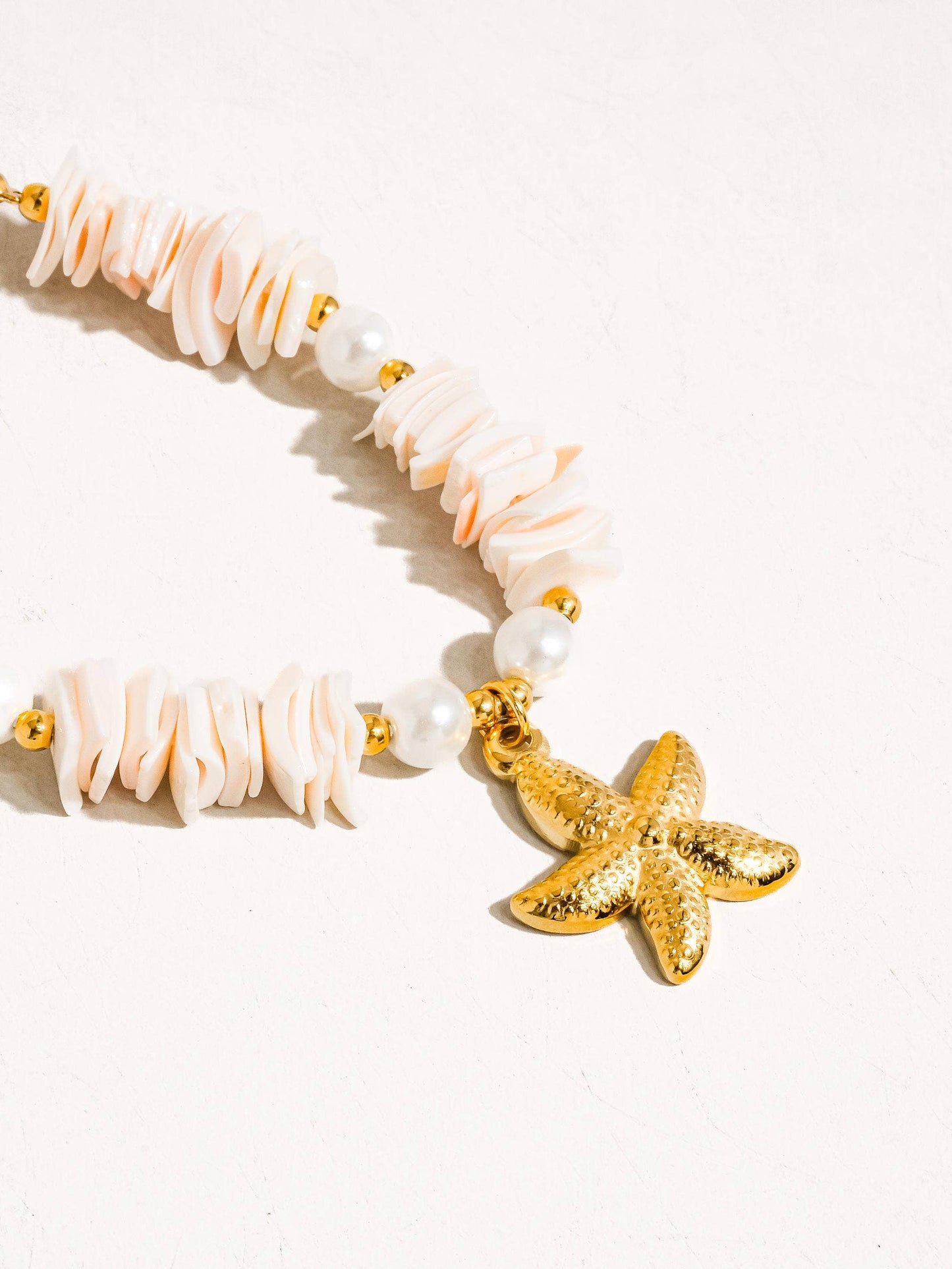 Thelma 18K Gold Non-Tarnish Shell Star Necklace