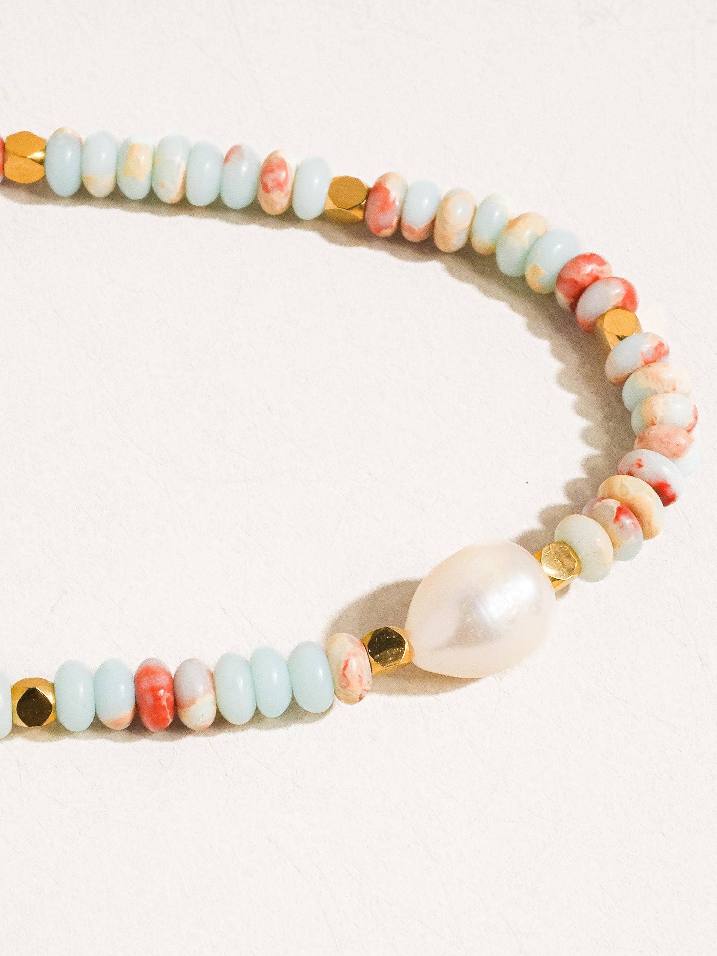 Swank Non-Tarnish Boho Beaded Pearl Necklace