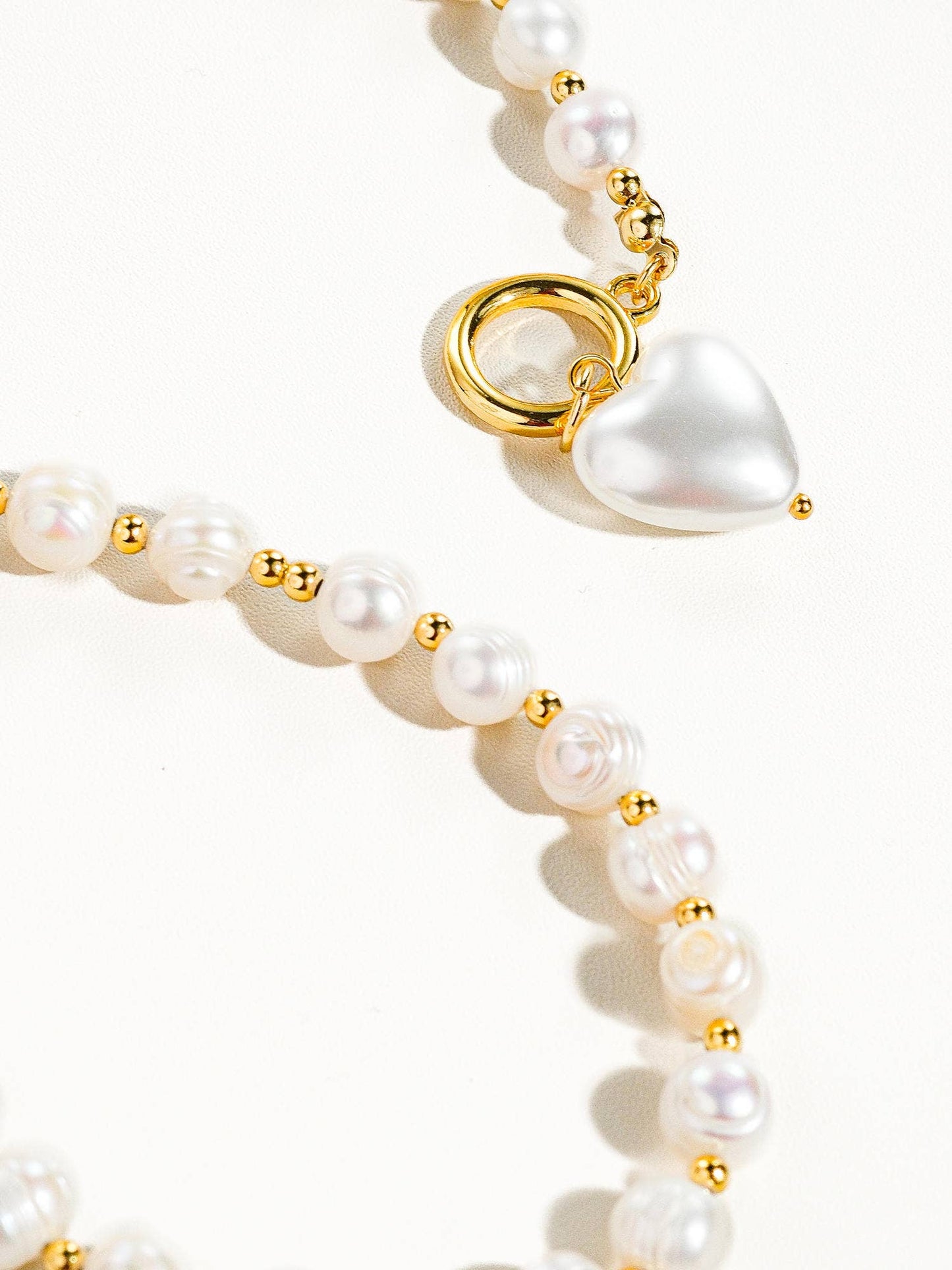 Wren Vintage Natural Pearl Heart Necklace