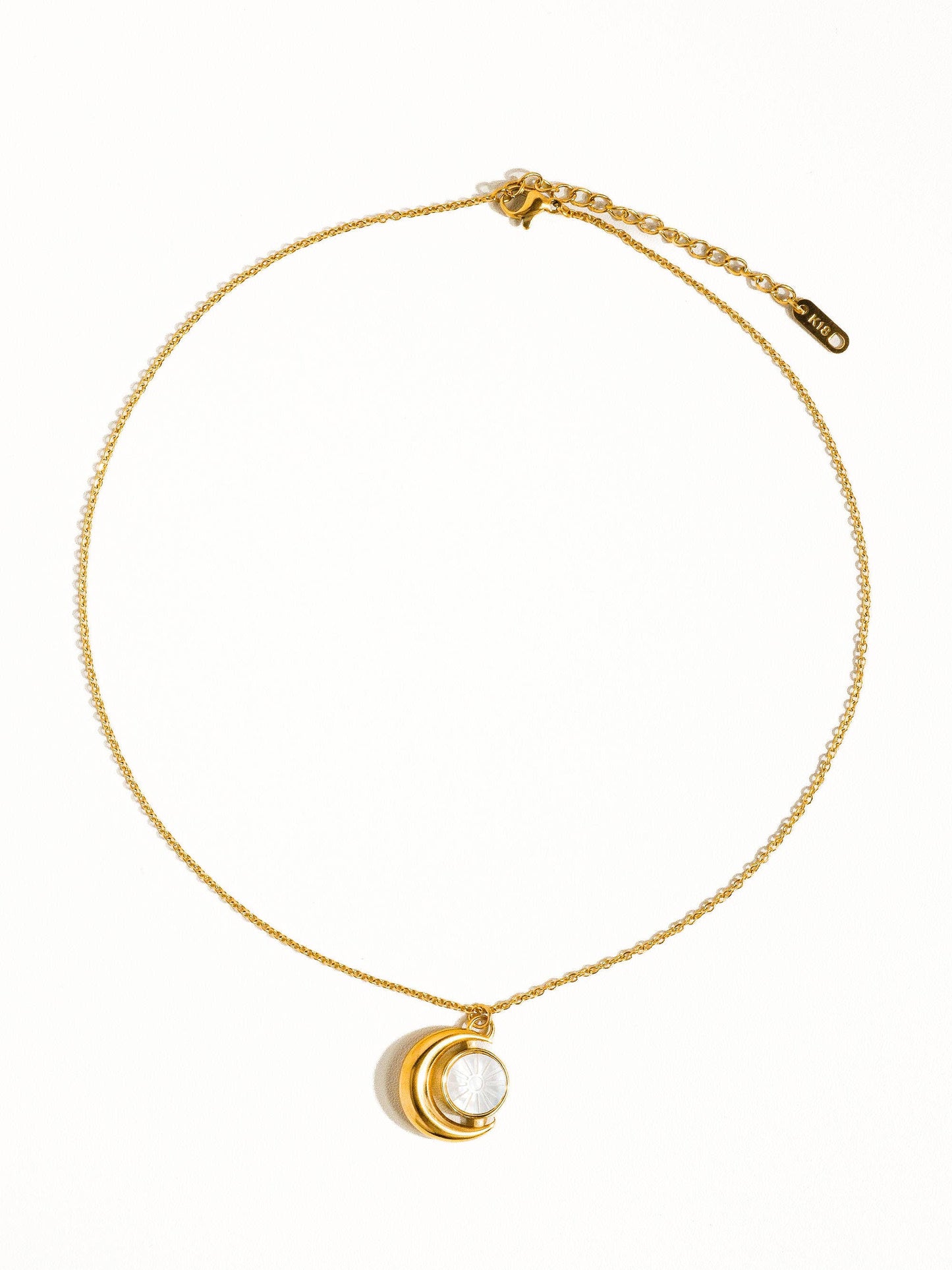 Sailor Gold Non-Tarnish Moon Necklace