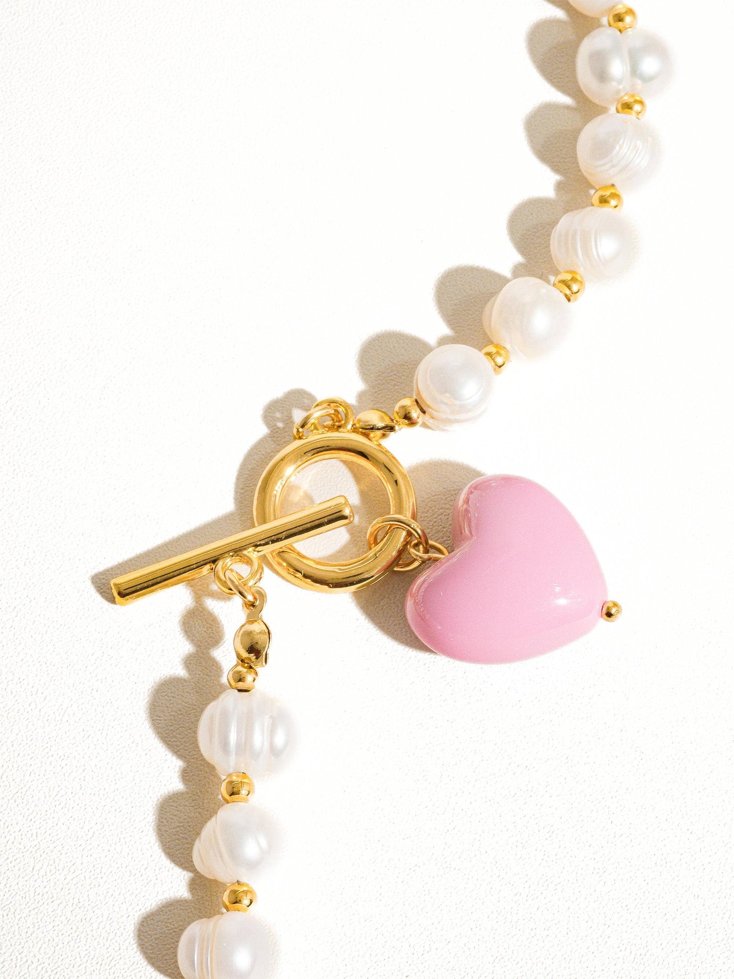 Wren Vintage Natural Pearl Heart Necklace